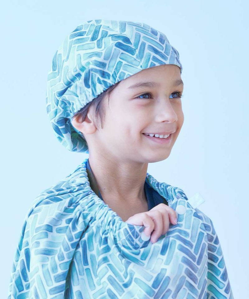 お子様用 ヒオリエ キッズラップタオル ガーゼ スイーツ柄 サーカス柄 電車柄