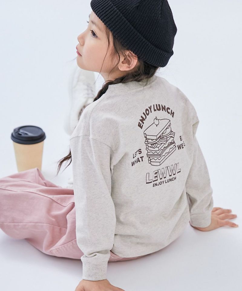 最大30%OFF】綿100％ デビラボ BOXシルエット プリント袖リブ 長袖T