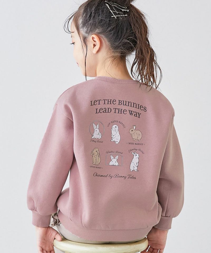 最大50%OFF】デビラボ ガールズ プリント ボリュームスリーブ 裏起毛