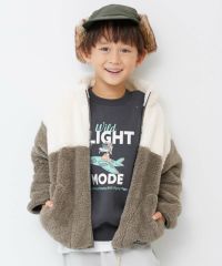 最大25%OFF】配色切り替え フリースジップアップジャケット | 子供服の